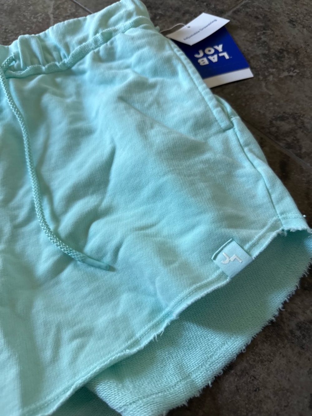 🥒Women’s Light Aqua Drawstring Shorts - Picture 2 of 9